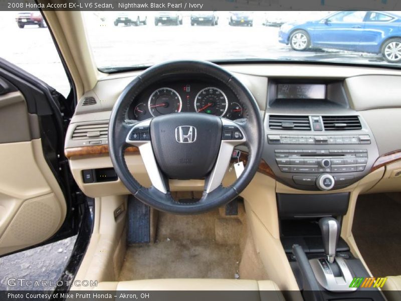 Nighthawk Black Pearl / Ivory 2008 Honda Accord EX-L V6 Sedan