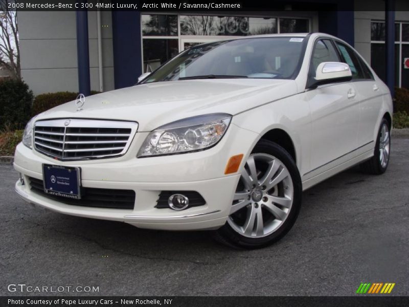 Arctic White / Savanna/Cashmere 2008 Mercedes-Benz C 300 4Matic Luxury