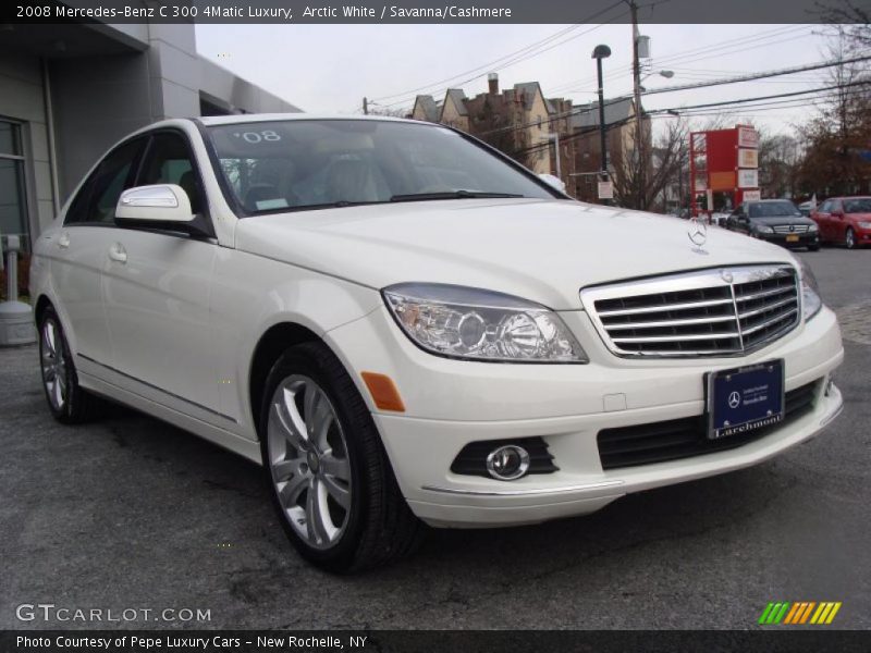 Arctic White / Savanna/Cashmere 2008 Mercedes-Benz C 300 4Matic Luxury