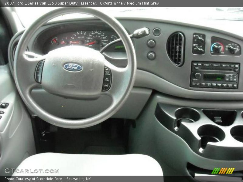 Oxford White / Medium Flint Grey 2007 Ford E Series Van E350 Super Duty Passenger