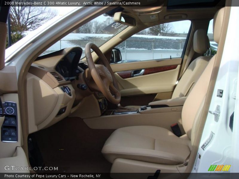 Arctic White / Savanna/Cashmere 2008 Mercedes-Benz C 300 4Matic Luxury