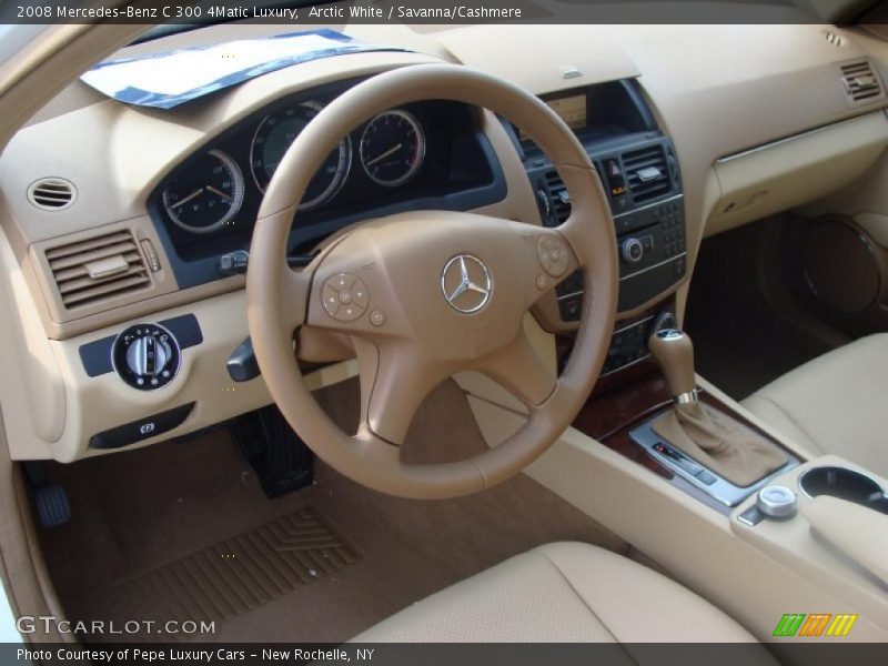 Arctic White / Savanna/Cashmere 2008 Mercedes-Benz C 300 4Matic Luxury