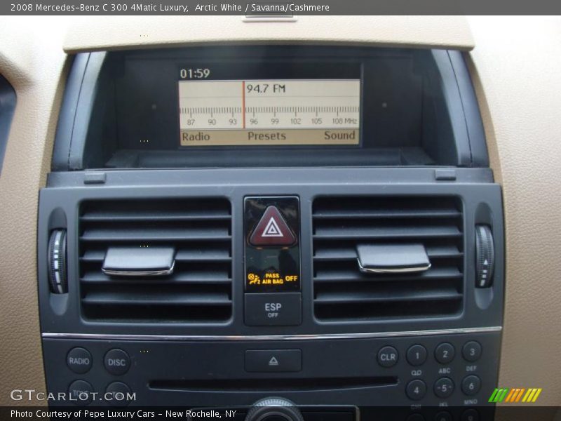 Arctic White / Savanna/Cashmere 2008 Mercedes-Benz C 300 4Matic Luxury