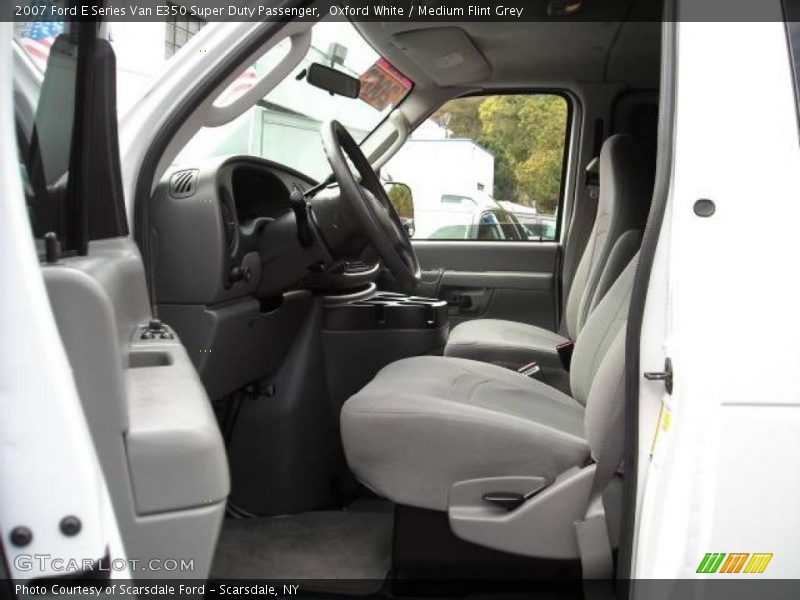 Oxford White / Medium Flint Grey 2007 Ford E Series Van E350 Super Duty Passenger