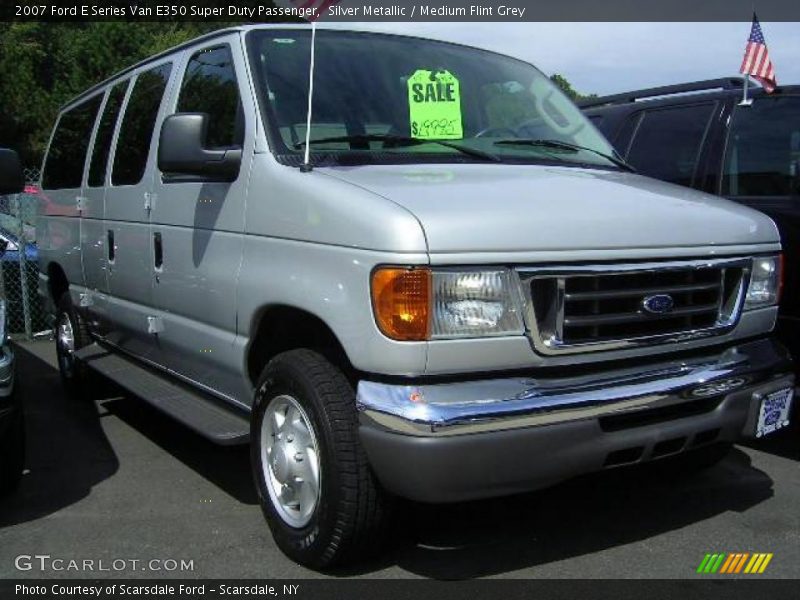 Silver Metallic / Medium Flint Grey 2007 Ford E Series Van E350 Super Duty Passenger
