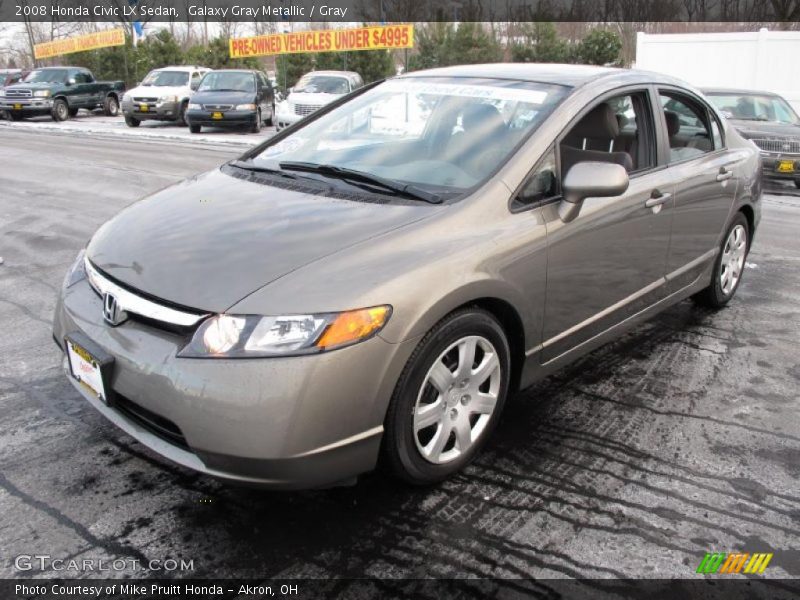 Galaxy Gray Metallic / Gray 2008 Honda Civic LX Sedan