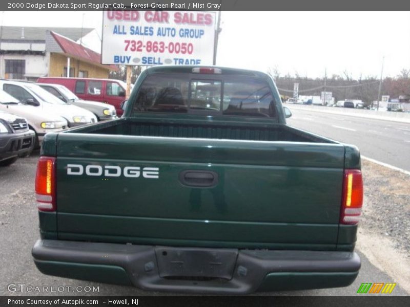 Forest Green Pearl / Mist Gray 2000 Dodge Dakota Sport Regular Cab
