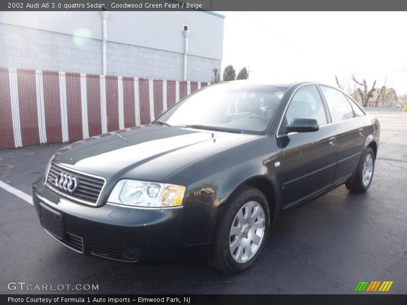 Goodwood Green Pearl / Beige 2002 Audi A6 3.0 quattro Sedan