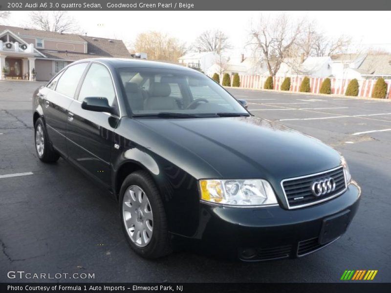 Goodwood Green Pearl / Beige 2002 Audi A6 3.0 quattro Sedan