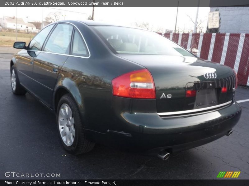 Goodwood Green Pearl / Beige 2002 Audi A6 3.0 quattro Sedan