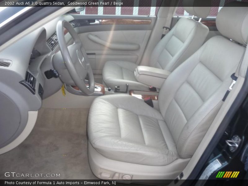 Goodwood Green Pearl / Beige 2002 Audi A6 3.0 quattro Sedan