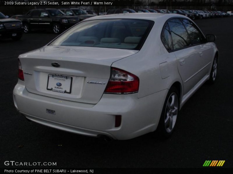 Satin White Pearl / Warm Ivory 2009 Subaru Legacy 2.5i Sedan