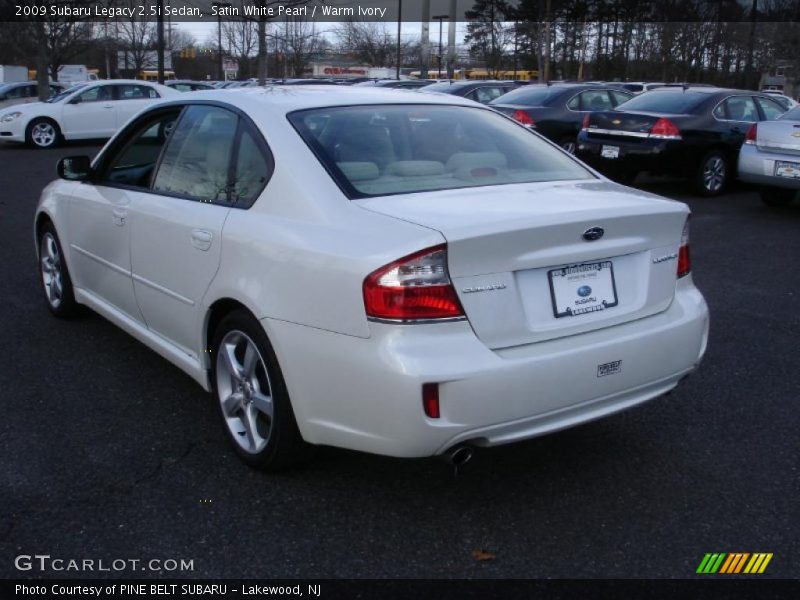 Satin White Pearl / Warm Ivory 2009 Subaru Legacy 2.5i Sedan