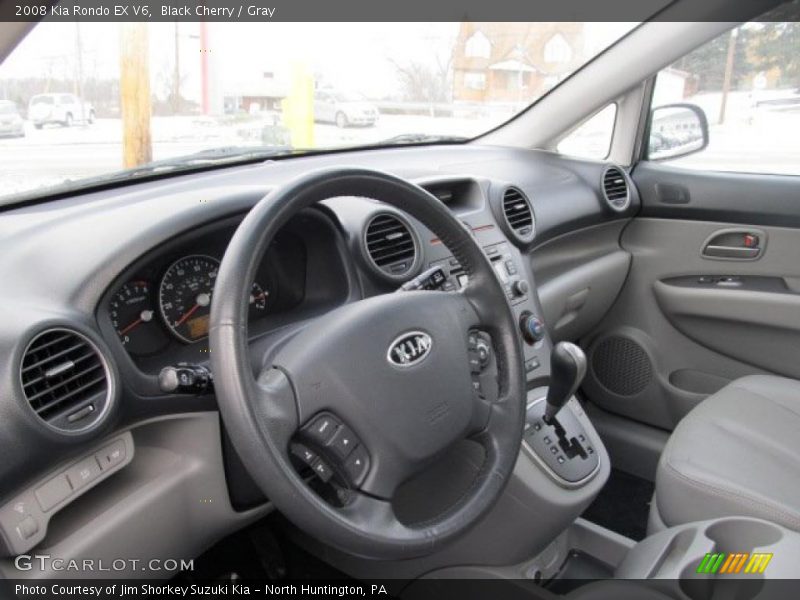 Black Cherry / Gray 2008 Kia Rondo EX V6