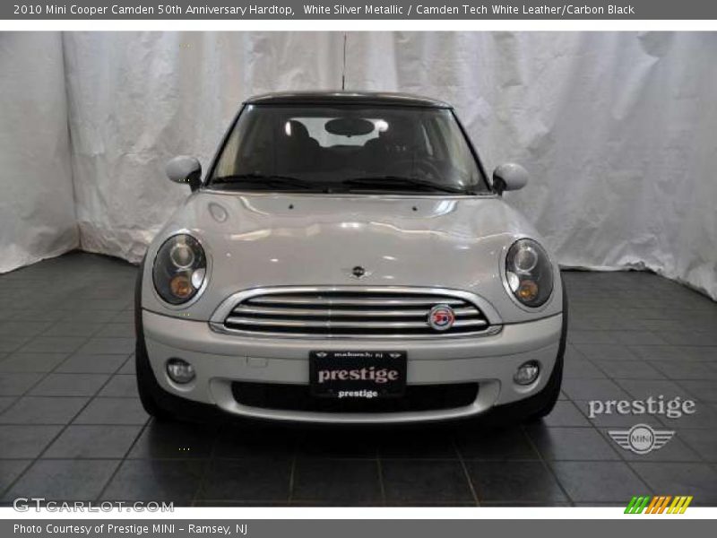 White Silver Metallic / Camden Tech White Leather/Carbon Black 2010 Mini Cooper Camden 50th Anniversary Hardtop