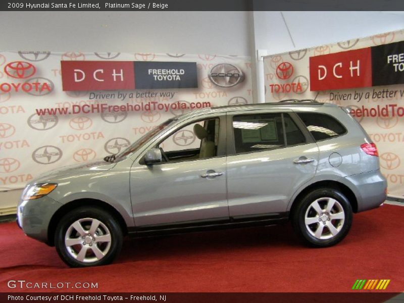 Platinum Sage / Beige 2009 Hyundai Santa Fe Limited