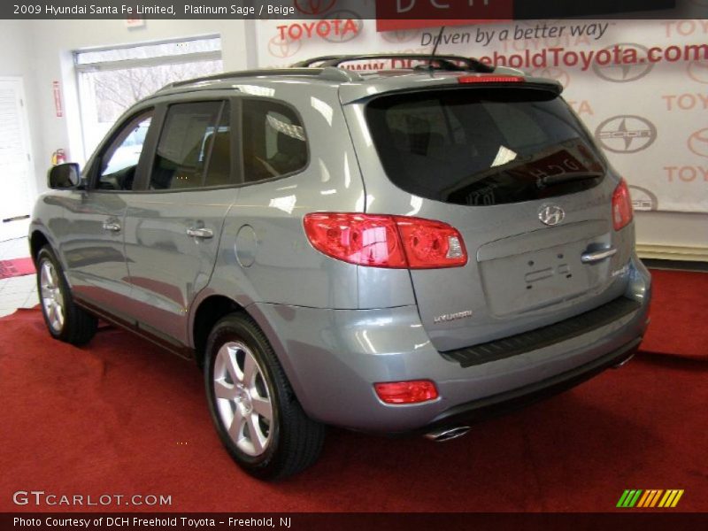 Platinum Sage / Beige 2009 Hyundai Santa Fe Limited