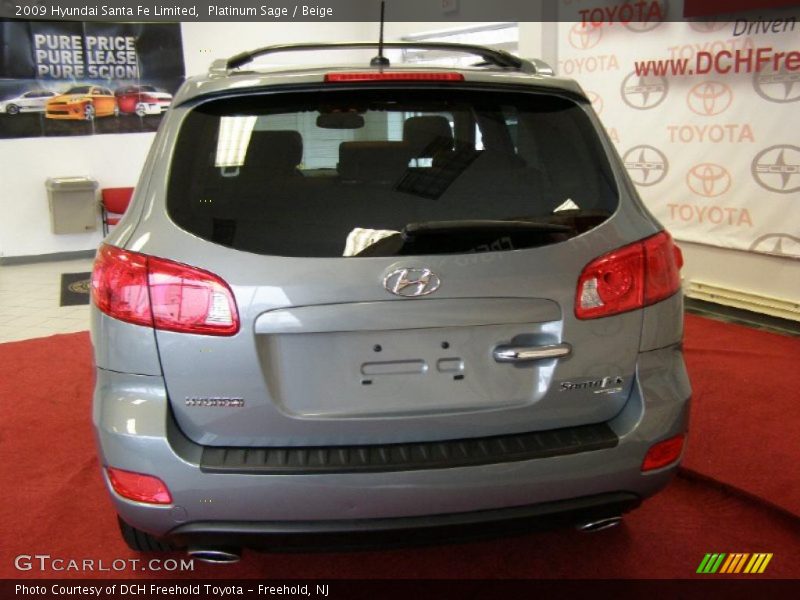 Platinum Sage / Beige 2009 Hyundai Santa Fe Limited