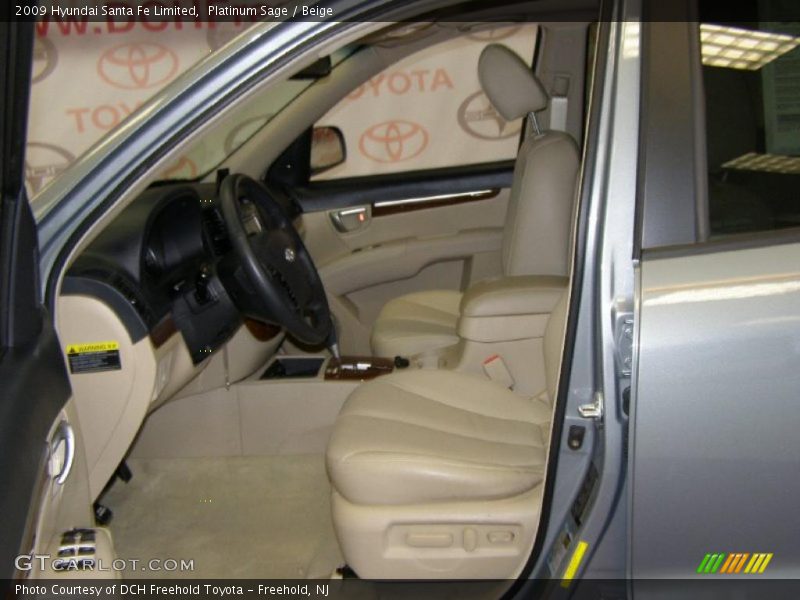 Platinum Sage / Beige 2009 Hyundai Santa Fe Limited