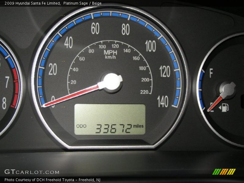 Platinum Sage / Beige 2009 Hyundai Santa Fe Limited