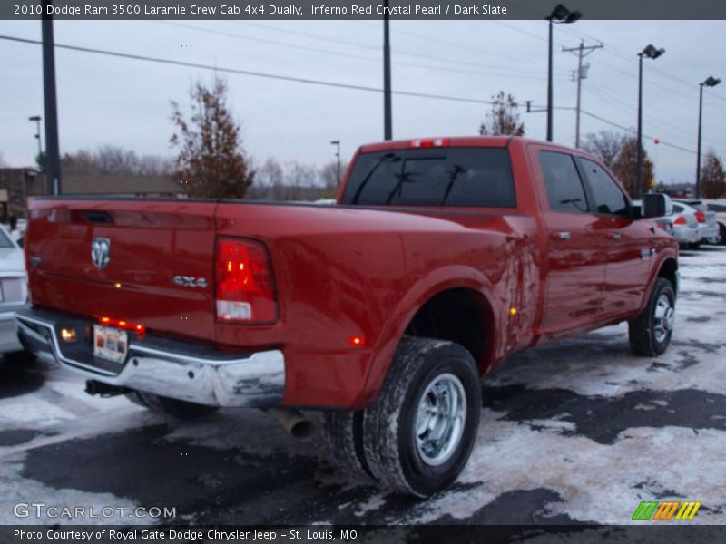 Inferno Red Crystal Pearl / Dark Slate 2010 Dodge Ram 3500 Laramie Crew Cab 4x4 Dually
