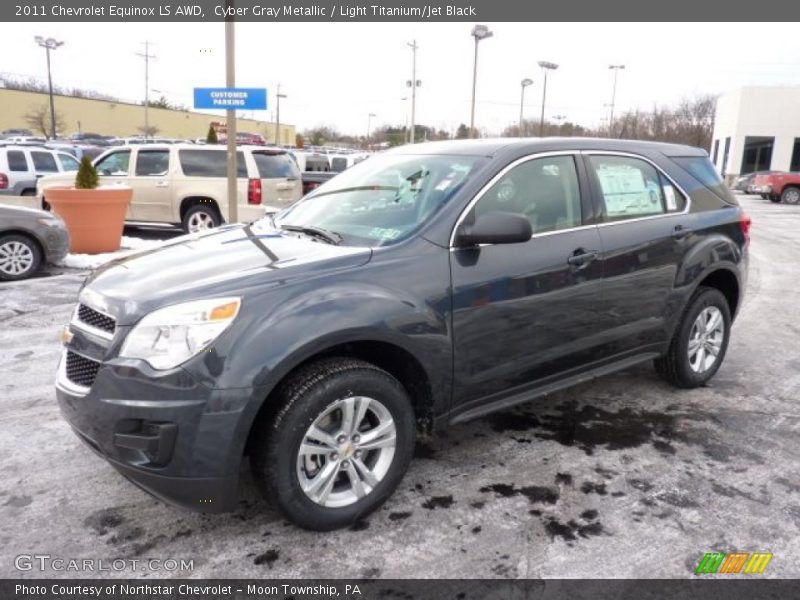 Cyber Gray Metallic / Light Titanium/Jet Black 2011 Chevrolet Equinox LS AWD