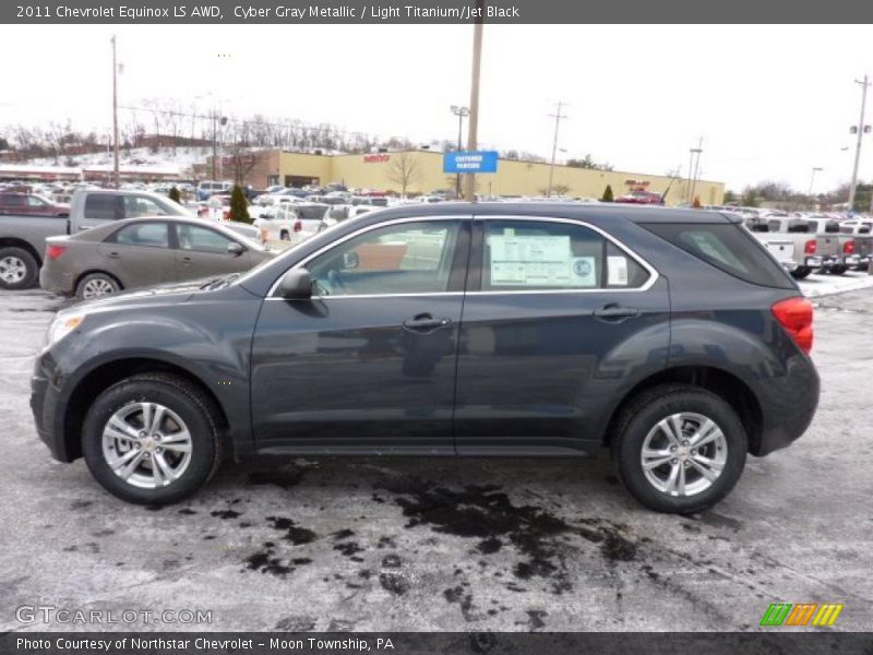 Cyber Gray Metallic / Light Titanium/Jet Black 2011 Chevrolet Equinox LS AWD