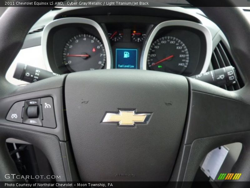 Cyber Gray Metallic / Light Titanium/Jet Black 2011 Chevrolet Equinox LS AWD