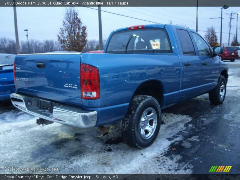 Atlantic Blue Pearl / Taupe 2003 Dodge Ram 1500 ST Quad Cab 4x4