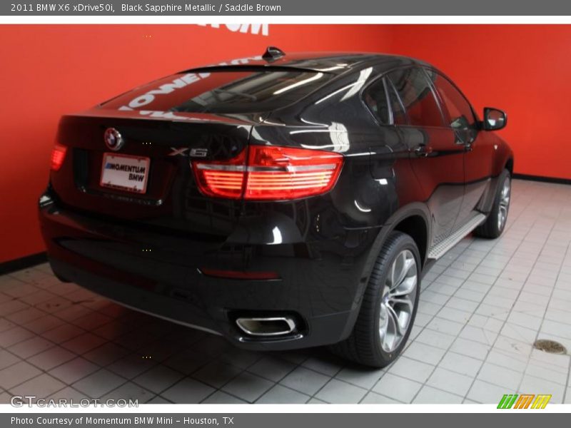 Black Sapphire Metallic / Saddle Brown 2011 BMW X6 xDrive50i