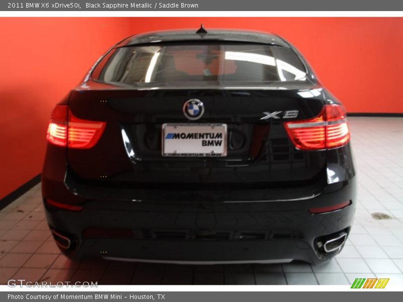 Black Sapphire Metallic / Saddle Brown 2011 BMW X6 xDrive50i