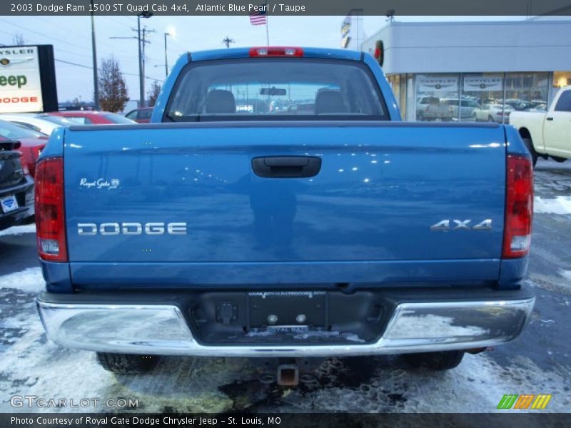 Atlantic Blue Pearl / Taupe 2003 Dodge Ram 1500 ST Quad Cab 4x4