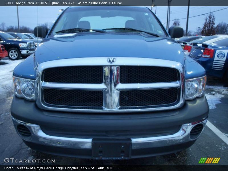 Atlantic Blue Pearl / Taupe 2003 Dodge Ram 1500 ST Quad Cab 4x4
