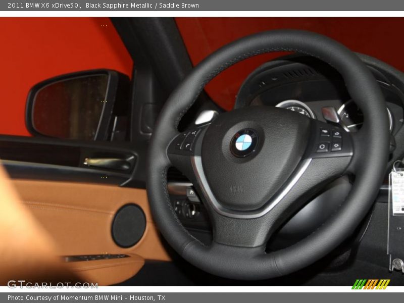 Black Sapphire Metallic / Saddle Brown 2011 BMW X6 xDrive50i