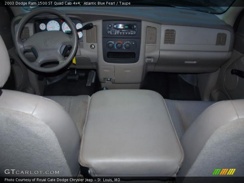 Atlantic Blue Pearl / Taupe 2003 Dodge Ram 1500 ST Quad Cab 4x4