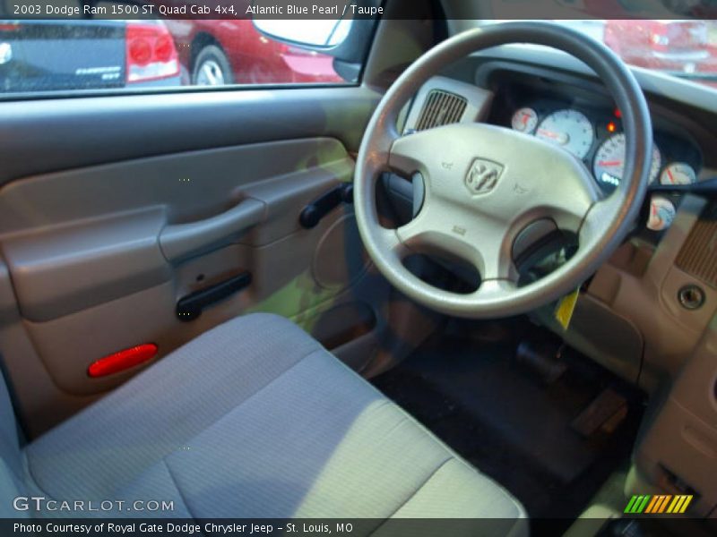Atlantic Blue Pearl / Taupe 2003 Dodge Ram 1500 ST Quad Cab 4x4
