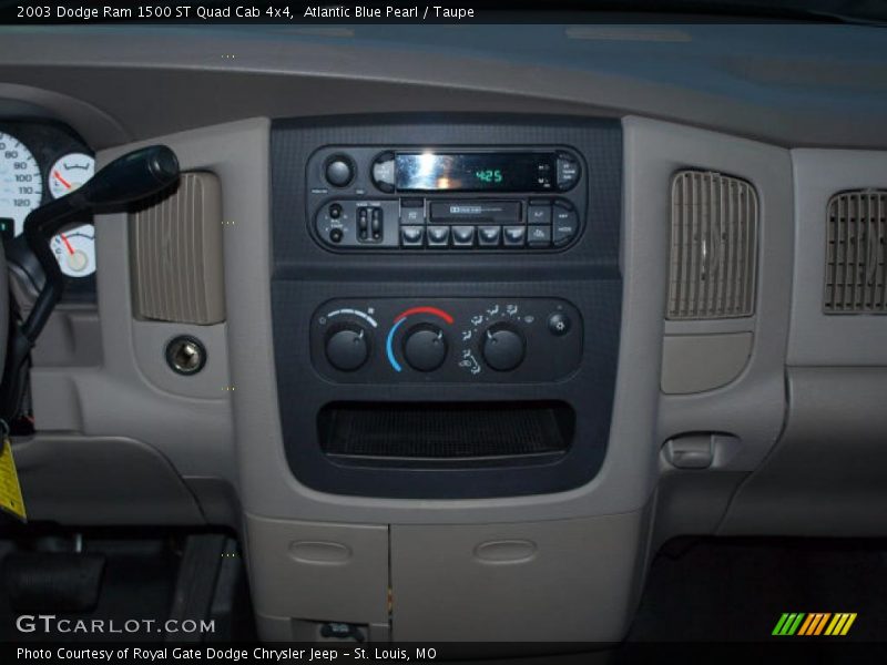 Atlantic Blue Pearl / Taupe 2003 Dodge Ram 1500 ST Quad Cab 4x4