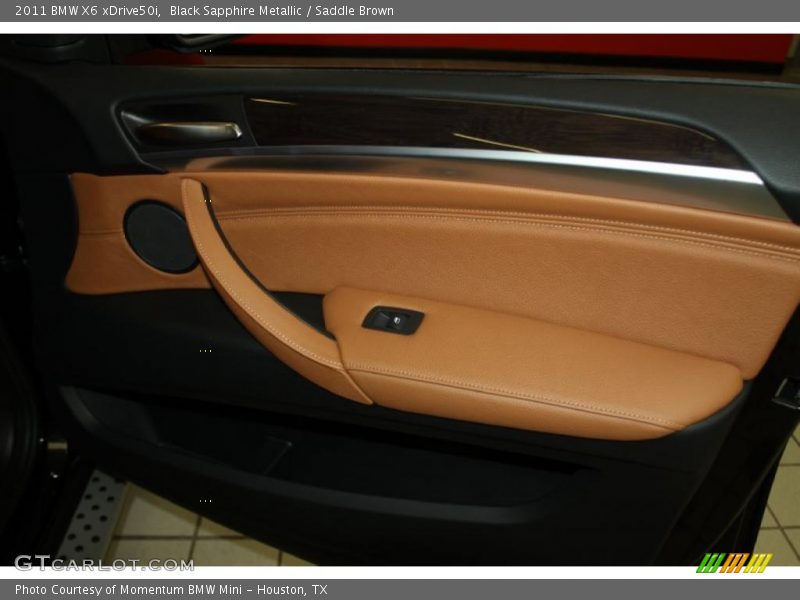 Black Sapphire Metallic / Saddle Brown 2011 BMW X6 xDrive50i