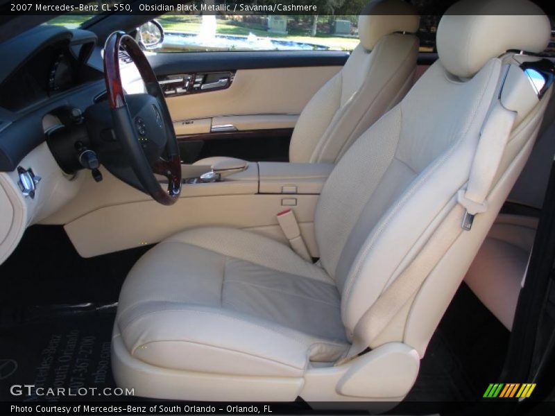 Obsidian Black Metallic / Savanna/Cashmere 2007 Mercedes-Benz CL 550