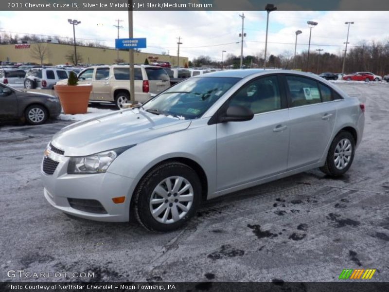 Silver Ice Metallic / Jet Black/Medium Titanium 2011 Chevrolet Cruze LS