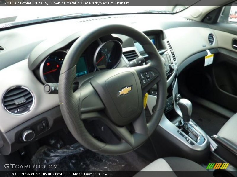Silver Ice Metallic / Jet Black/Medium Titanium 2011 Chevrolet Cruze LS