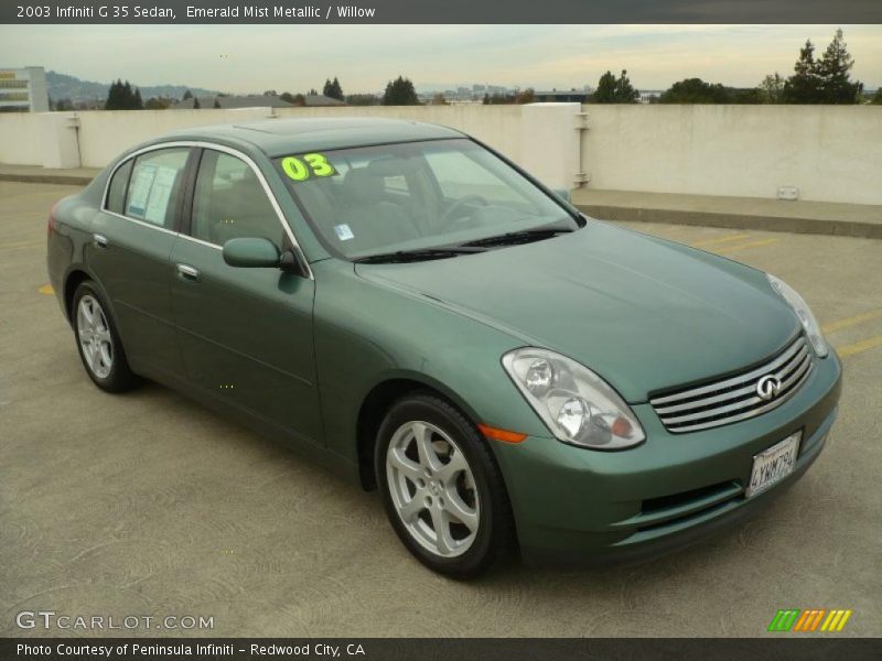 Emerald Mist Metallic / Willow 2003 Infiniti G 35 Sedan