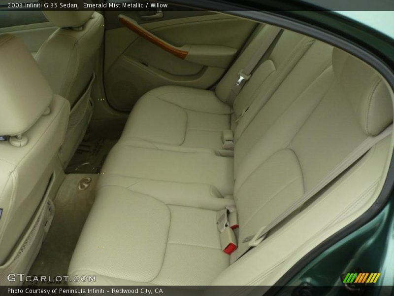 Emerald Mist Metallic / Willow 2003 Infiniti G 35 Sedan
