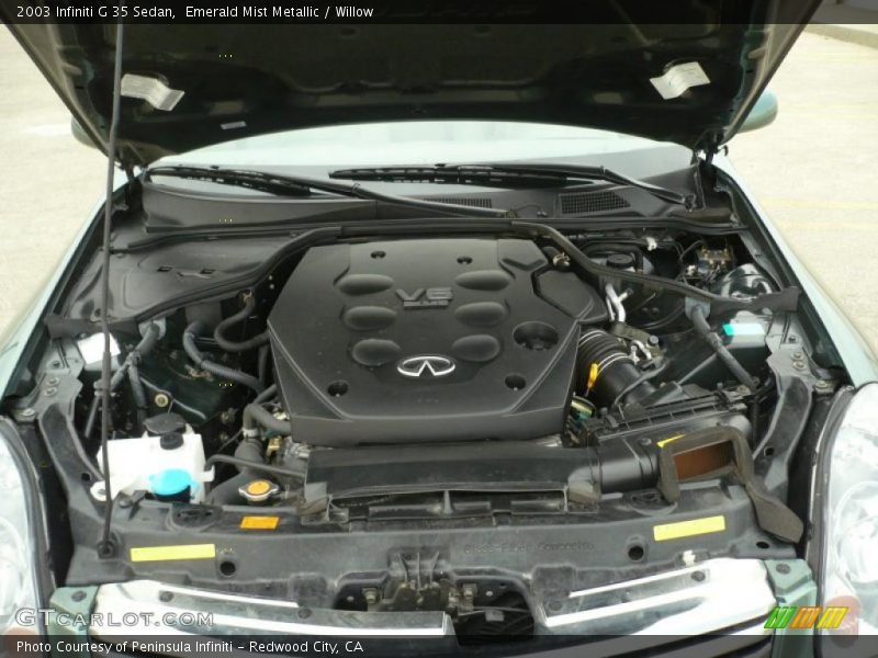 Emerald Mist Metallic / Willow 2003 Infiniti G 35 Sedan
