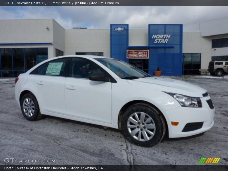 Summit White / Jet Black/Medium Titanium 2011 Chevrolet Cruze LS