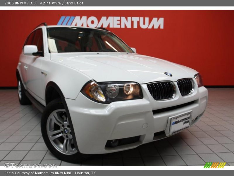 Alpine White / Sand Beige 2006 BMW X3 3.0i