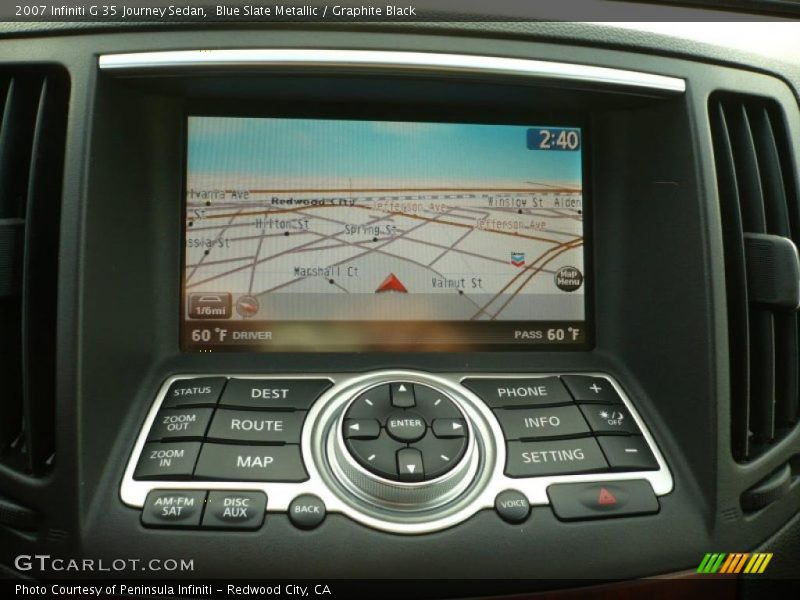 Blue Slate Metallic / Graphite Black 2007 Infiniti G 35 Journey Sedan