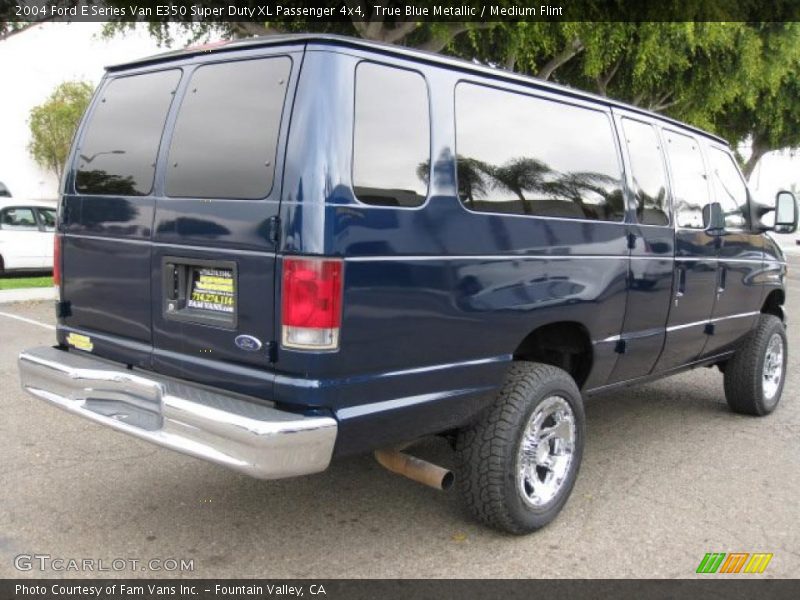 True Blue Metallic / Medium Flint 2004 Ford E Series Van E350 Super Duty XL Passenger 4x4