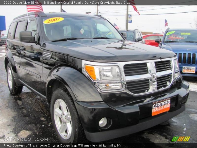 Brilliant Black Crystal Pearl / Dark Slate Gray/Light Slate Gray 2010 Dodge Nitro SE 4x4