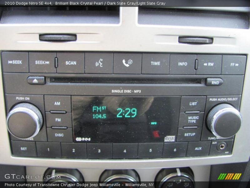 Brilliant Black Crystal Pearl / Dark Slate Gray/Light Slate Gray 2010 Dodge Nitro SE 4x4